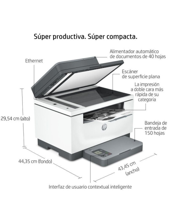 Multifunción Láser Monocromo HP Laserjet MFP M234SDN Dúplex/ ADF/ Blanca