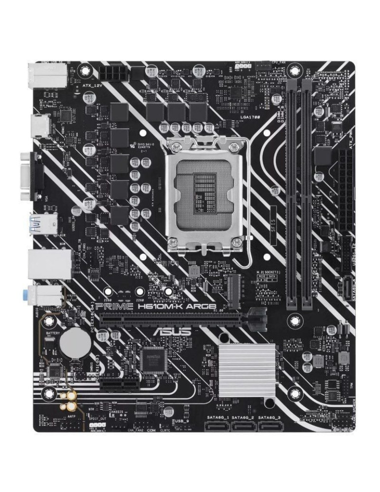 Placa Base Asus Prime H610M-K ARGB Socket 1700/ DDR5/ PCIe 4.0/ Micro ATX