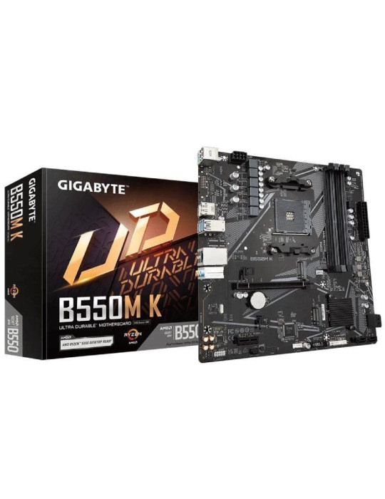 Placa Base Gigabyte B550M K Socket AM4/ DDR4/ PCIe 4.0/ Micro ATX