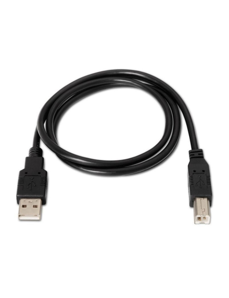 Cable USB 2.0 Impresora Aisens A101-0008/ USB Tipo-B Macho - USB Macho/ 4.5m/ Negro