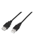 Cable Alargador USB 2.0 Aisens A101-0017/ USB Macho - USB Hembra/ Hasta 2.5W/ 60Mbps/ 3m/ Negro