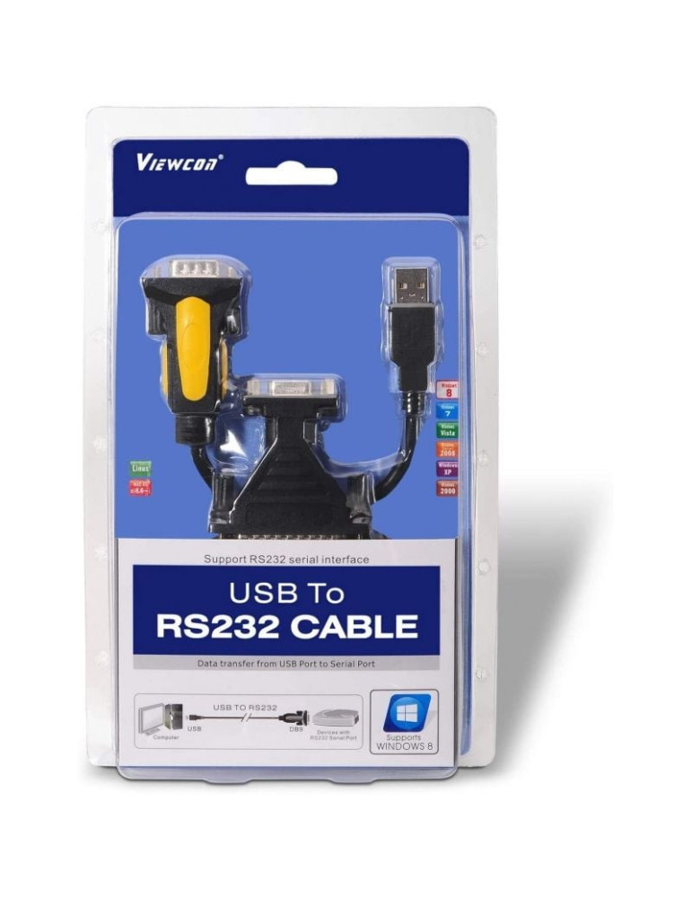 Cable Conversor impresora Aisens A104-0039/ USB Macho - DB9 Macho/ 1.8m/ Negro