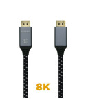 Cable DisplayPort 1.4 8K Aisens A149-0438/ DisplayPort Macho - DisplayPort Macho/ 3m/ Negro Gris