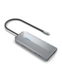 Docking USB Tipo-C Aisens ASUC-12P005-GR/ 2xHDMI 4K/ 3xUSB/ 2xUSB Tipo-C/ 1xRJ45/ 1xAudio/ 1xLector Tarjetas/ 1x Jack/ 1xUSB Tip