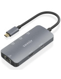 Docking USB Tipo-C Aisens ASUC-6P019-GR/ 1xHDMI 4K/ 3xUSB/ 1xRJ45/ 1xUSB Tipo-C PD/ Gris