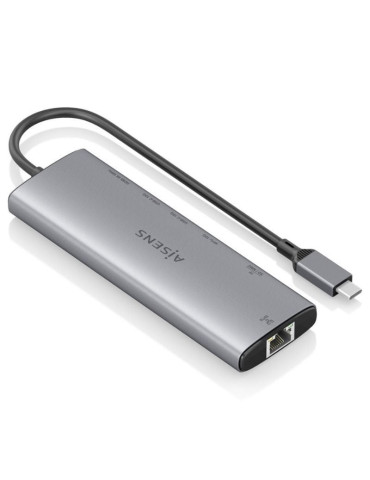 Docking USB Tipo-C Aisens ASUC-8P033-GR/ 1xHDMI 4K/ 1xUSB/ 2xUSB Tipo-C/ 1xRJ45/ 1xLector Tarjetas/ 1xUSB Tipo-C PD/ Gris 2