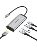 Docking USB Tipo-C Vention CNBHB/ 1xHDMI 4K/ 3xUSB/ 1xUSB Tipo-C PD/ Gris