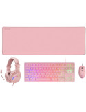 Pack Gaming Mars Gaming MCP-RGB3P/ Teclado RGB + Ratón Óptico + Alfombrilla XXL + Auriculares