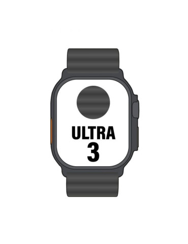 Apple Watch Ultra 3/ GPS/ Cellular/ 49mm/ Caja Titanio Negro/ Correa Ocean Negra