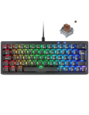 Teclado Gaming Mecánico Mars Gaming MKMINIPRO/ Switch Marrón/ Negro