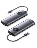 Docking USB Tipo-C Vention TQWHB/ 2xHDMI 4K/ 1xDisplayPort/ 3xUSB/ 1xUSB Tipo-C PD/ 1xRJ45/ 1xLector Tarjetas/ Gris