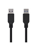 Cable USB 3.0 Aisens A105-0447/ USB Macho - USB Macho/ 5Gbps/ 2m/ Negro