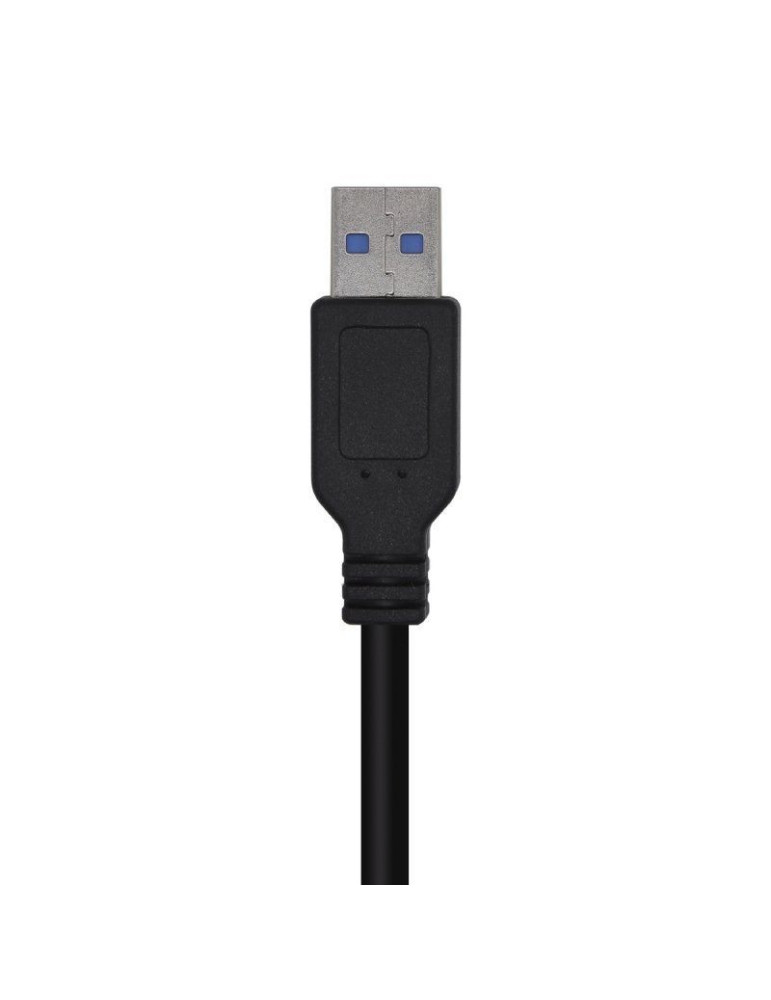Cable USB 3.0 Aisens A105-0447/ USB Macho - USB Macho/ 5Gbps/ 2m/ Negro