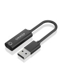 Tarjeta de Sonido Aisens A106-0770/ USB Macho - Jack 3.5 Hembra