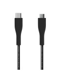 Cable USB 2.0 Aisens A107-0349/ USB Tipo-C Macho - MicroUSB Macho/ 480Mbps/ 1m/ Negro