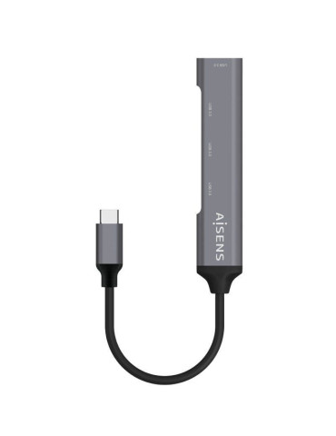 Hub USB Tipo-C Aisens A109-0541/ 4xUSB/ Gris 2