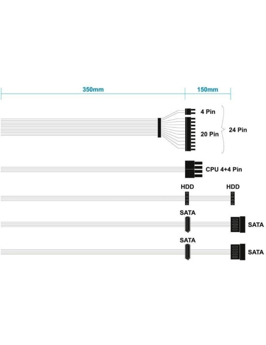 Fuente de Alimentación Aisens ASPC-500ATX-SEO/ 500W/ Ventilador 12cm