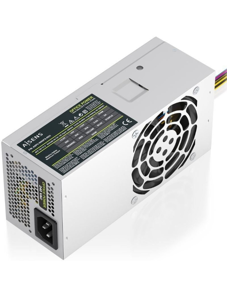 Fuente de Alimentación TFX Aisens ASPC-500TFX-SEO/ 500W/ Ventilador 8cm