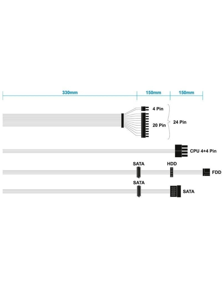 Fuente de Alimentación TFX Aisens ASPC-500TFX-SEO/ 500W/ Ventilador 8cm