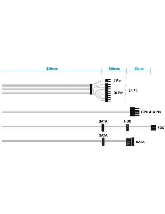 Fuente de Alimentación TFX Aisens ASPC-500TFX-SEO/ 500W/ Ventilador 8cm