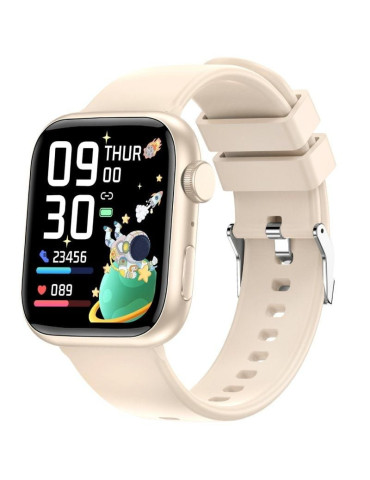 Smartwatch Forever IGo Watch 3 JW-500/ Notificaciones/ Frecuencia Cardíaca/ Marfil