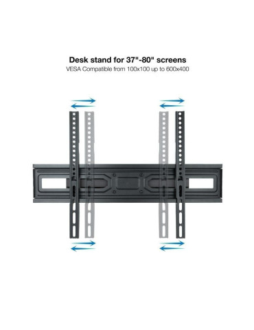 Soporte de Pared Giratorio/ Inclinable/ Nivelable TooQ LP7866TN-B para TV de 37-80"/ hasta 40kg 2