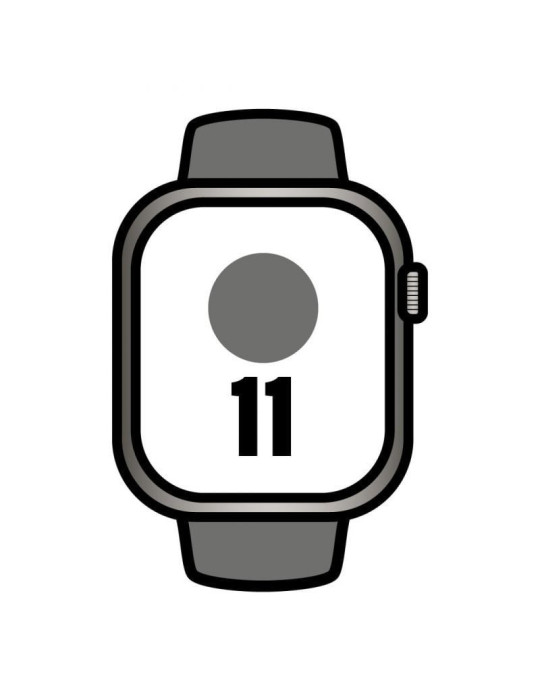 Apple Watch Series 11/ GPS/ Cellular/ 46mm/ Titanio Natural/ Correa Deportiva Gris Piedra M/L