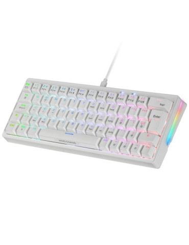 Teclado Gaming Mecánico Mars Gaming MKMINIPRO/ Switch Amarillo/ Blanco 2