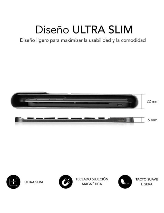 Funda con Teclado Subblim Keytab Pro BT Lenovo Tab 2025 11.5"/ Negra