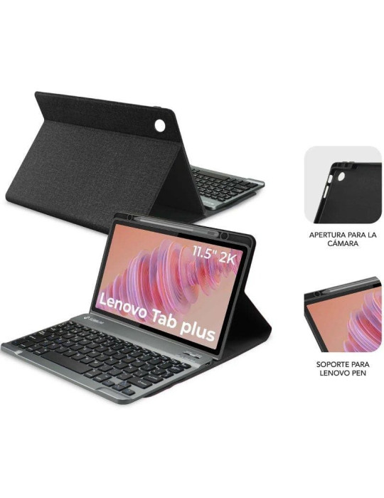 Funda con Teclado Subblim Keytab Pro BT Lenovo Tab 2025 11.5"/ Negra