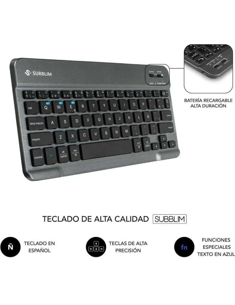 Funda con Teclado Subblim Keytab Pro BT Lenovo Idea Tab 11" 2025/ Negra