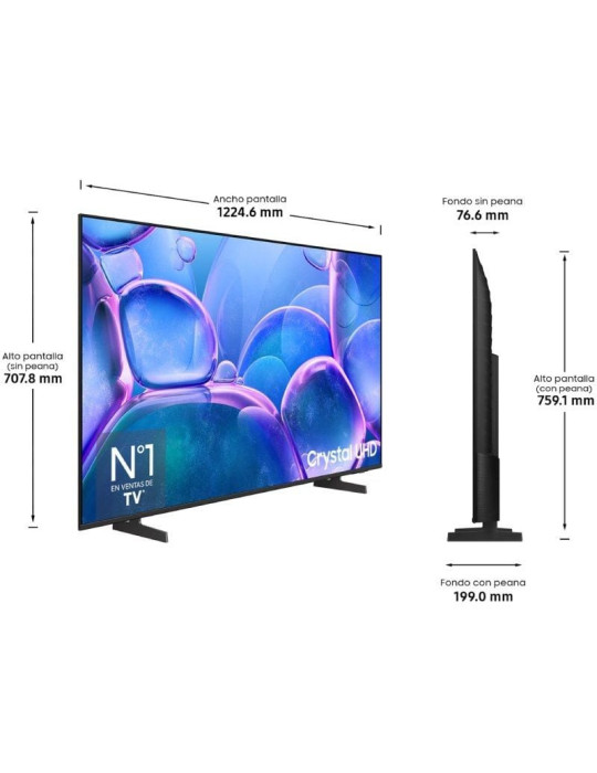 Televisor Samsung Crystal UHD U7005F TU55U7005FK 55"/ UltraHD 4K/ Smart TV/ WiFi