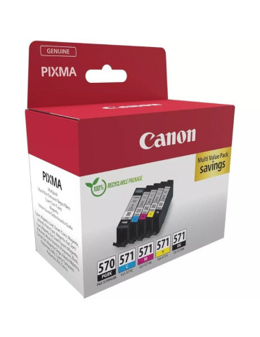 Cartucho de Tinta Original Canon PGI-570 + CLI-571 Multipack/ Cian/ Magenta/ Amarillo/ Negro 2