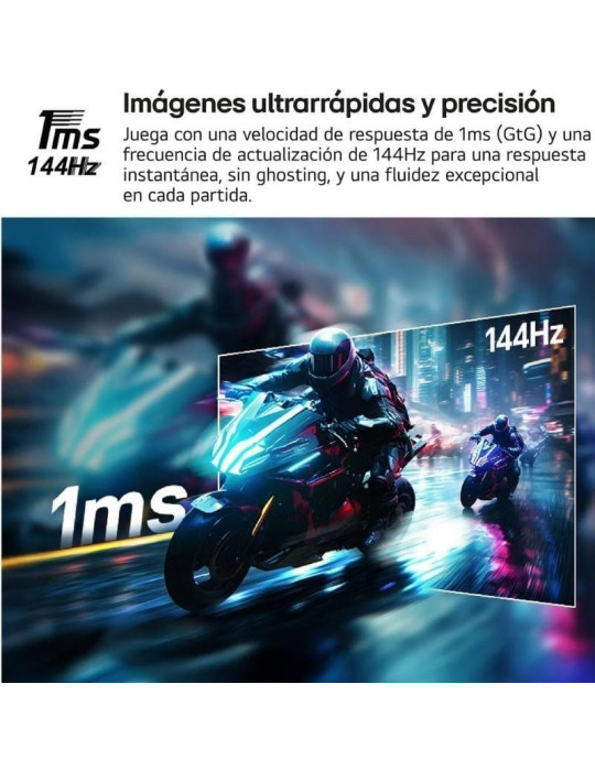 Smart Monitor Gaming LG UltraGear 32G810SA-W 32"/ 4K/ Multimedia/ 1ms/ 144Hz/ IPS/ Regulable en altura/ Smart TV/ Blanco