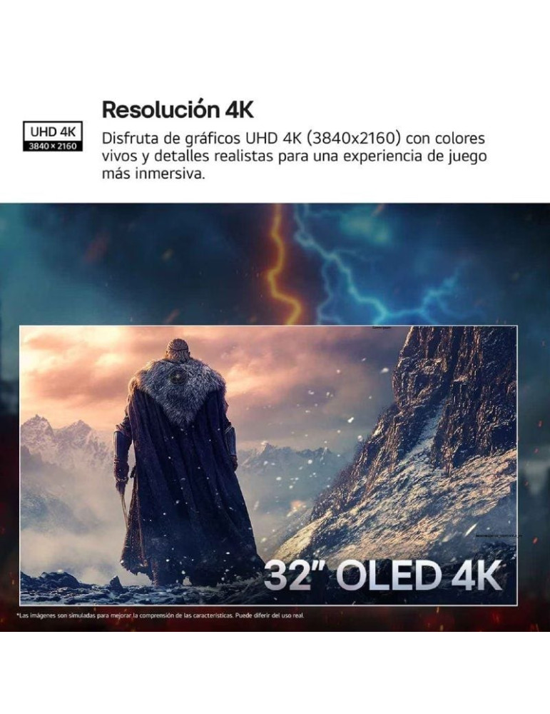 Monitor Gaming Ultrapanorámico LG UltraGear 32GX850A-B 32"/ 4K/ 0.03ms/ 330Hz/ OLED/ Regulable en Altura/ Negro