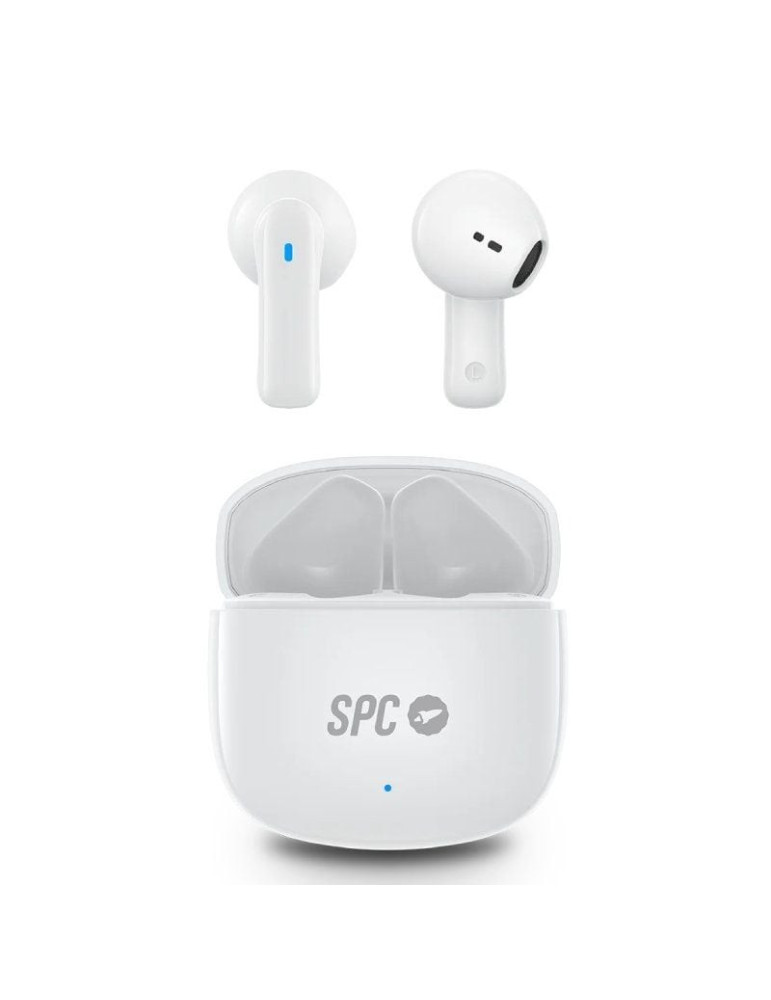 Auriculares Bluetooth SPC Zion 2 Play con estuche de carga/ Autonomía 7h/ Blancos