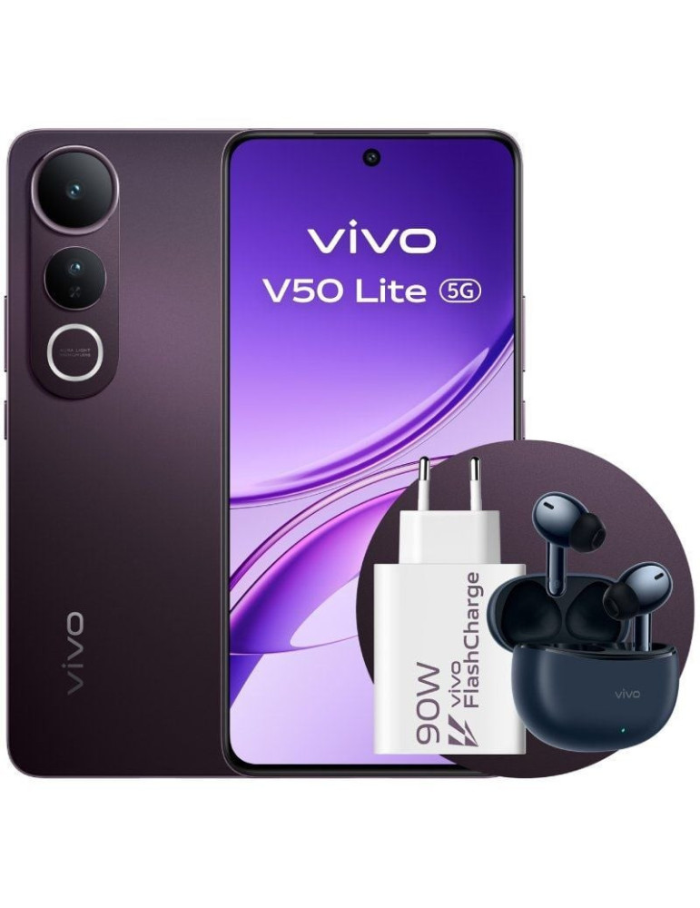 Smartphone Vivo V50 Lite 8GB/ 256GB/ 6.77"/ 5G/ Negro Fantasmal