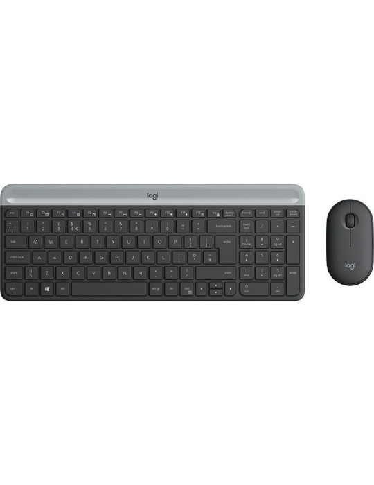 Teclado y Ratón Inalámbricos Logitech Slim Combo MK470