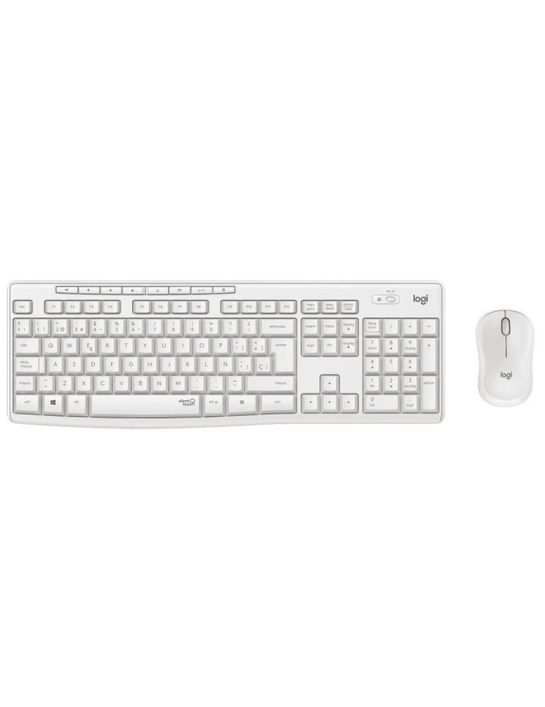 Teclado y Ratón Inalámbricos Logitech Silent Touch MK295/ Blanco