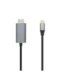 Cable Conversor Aisens A109-0393/ USB Tipo-C Macho - HDMI Macho/ Hasta 27W/ 1250Mbps/ 1.8m/ Negro