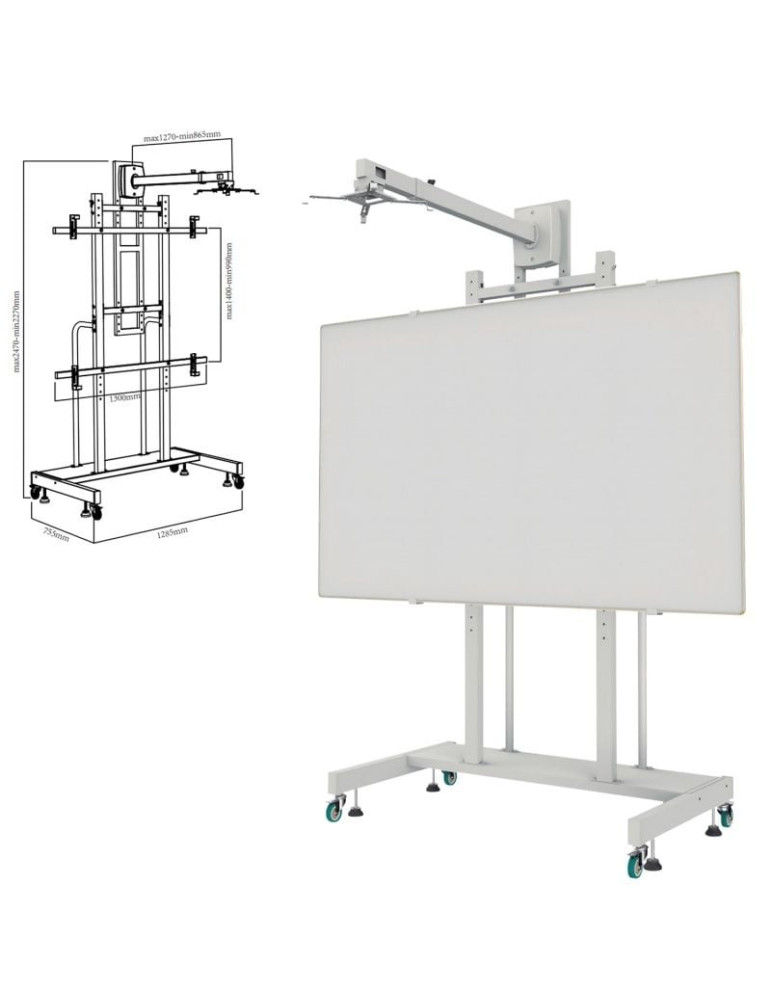 Soporte para Pizarra Interactiva Approx appIBSTD/ 80-120"