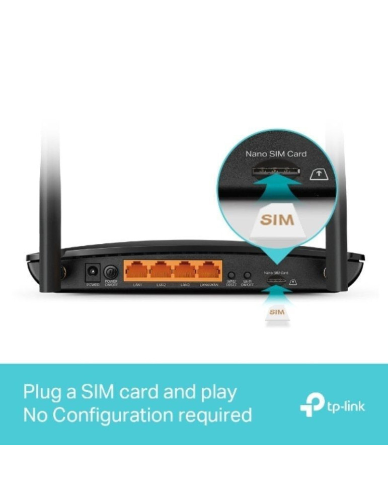 Router Inalámbrico 4G TP-Link Archer MR500 1200Mbps 2.4GHz 5GHz/ 2 Antenas/ WiFi 802.11a/n/ac - b/g/n