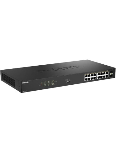 Switch D-Link DGS-1018P/E 18 Puertos/ RJ-45 Gigabit 10/100/1000 PoE/ SFP 2