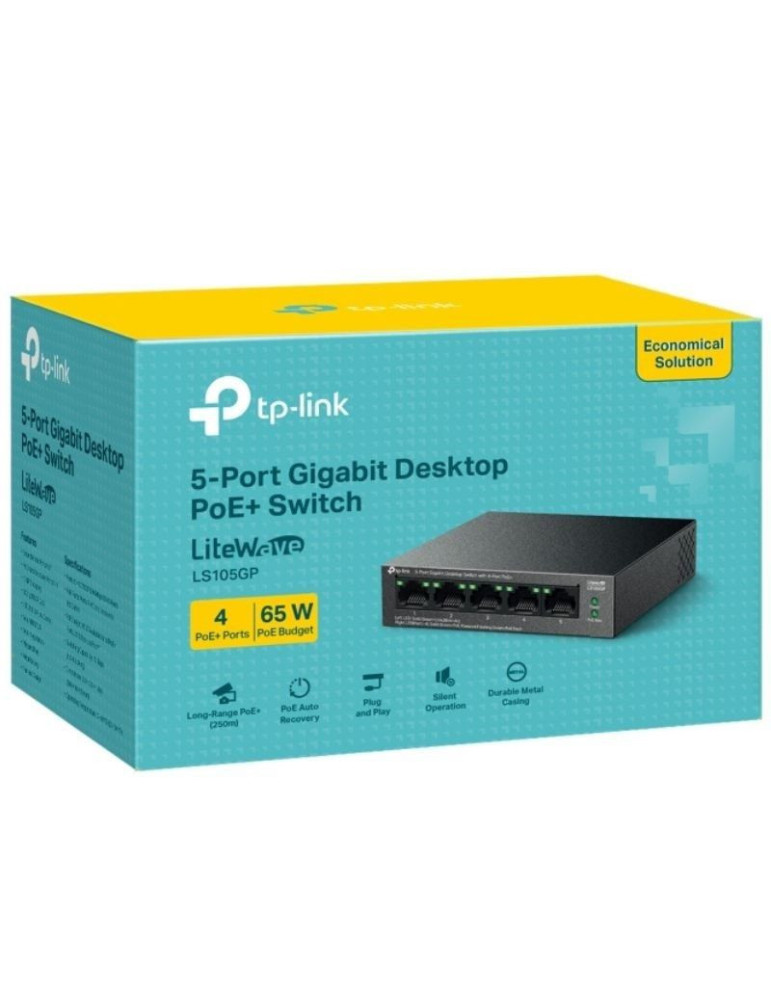 Switch TP-Link LS105GP 5 Puertos/ RJ-45 10/100/1000 PoE+