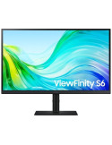 Monitor Profesional Samsung ViewFinity S6 S61F S27F610EAU 27"/ QHD/ Regulable en altura/ Negro