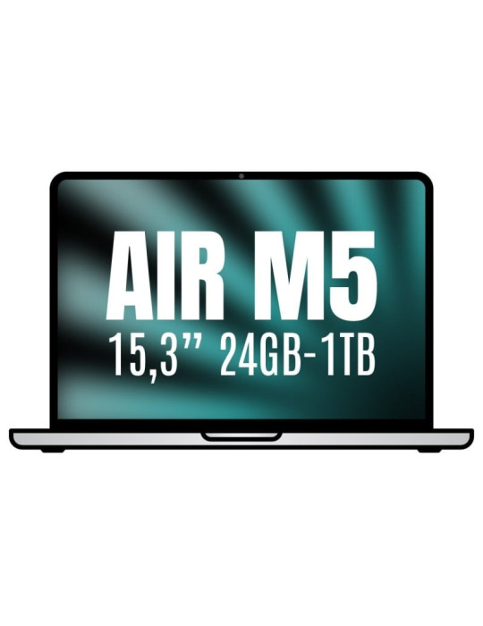 Apple Macbook Air 15,3"/ M5 10-Core CPU/ 24GB/ 1TB SSD/ 10-Core GPU/ Plata