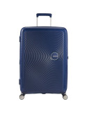 Maleta Mediana American Tourister SoundBox Spinner 67cm/ 67x46.5x29cm/ 4 Ruedas/ Azul Marino