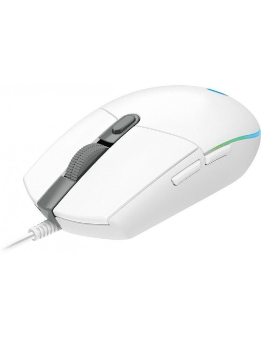 Ratón Gaming Logitech G102 Lightsync/ Hasta 8000 DPI/ Blanco