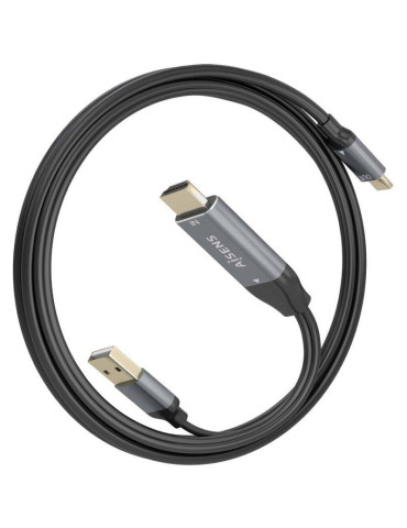 Cable Conversor Aisens A109-0871/ HDMI Macho/ USB Macho - USB Tipo-C Macho/ 1.8m/ Negro 2