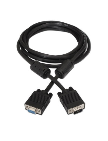 Cable SVGA Aisens A113-0079/ VGA Macho - VGA Hembra/ Hasta 3W/ 10Mbps/ 3m/ Negro 2